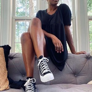 Black baby doll dress